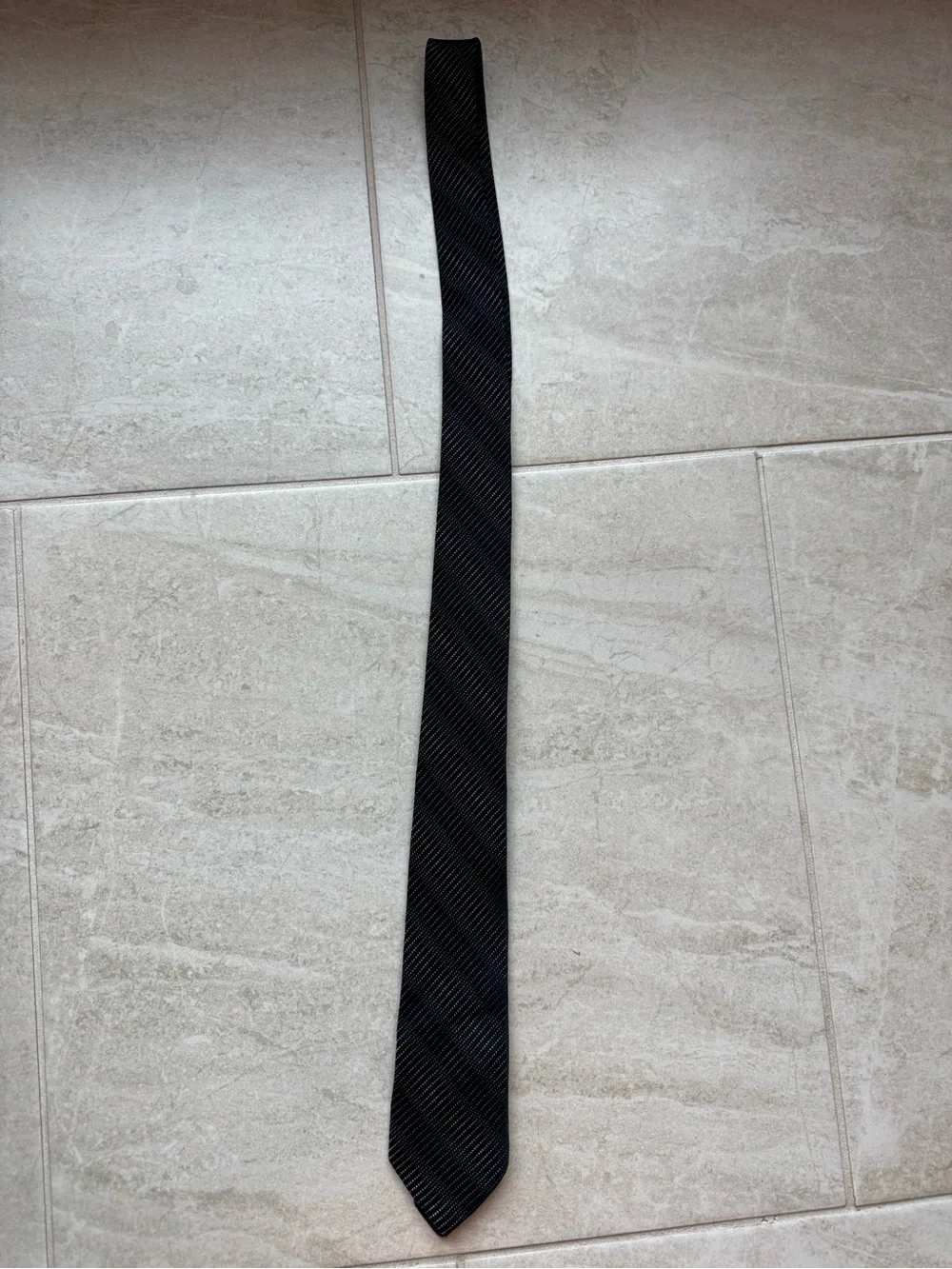 Original Penguin Black Textured Stripe Tie